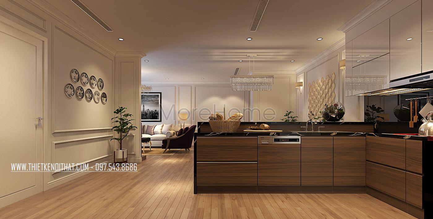 thiết kế nội thất căn hộ chung cư Vinhomes Gardenia Thiết kế nội thất chung cư tân cổ điển tại Vinhomes Gardenia